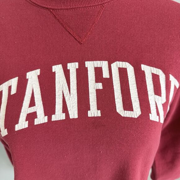 Vtg Standford University Russell Athletic Sweatshirt Unisex S Red White Crew USA - Picture 8 of 9